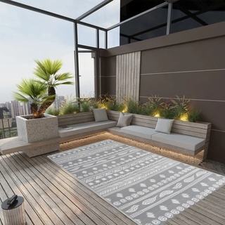 YuMeng Outdoor-Teppich, Carpet, Area Rug, Teppiche Wohnzimmer, Teppischwhonzimmer, Büroteppich, Schlafzimmer, Grau 160x230 cm PP