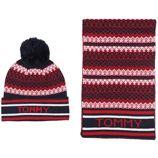 Tommy Hilfiger mens Scarf and Hat Cold Weather Accessories Gift Set - Einheitsgröße