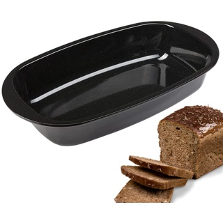 Westmark Brotbackform - hochwertige Emaille Backform für Brot wie vom Bäcker - 32 cm - für gleichmäßiges Bräunen - 100% kratzfest (schwarz)