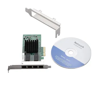 Gigabit-Ethernet-Karte mit 10/100/1000 Mbit/s, 4 Ports, mit Low-Profile-Halterung für Intel I350-T4V2 I350-T4