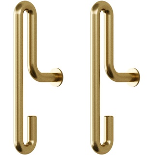 MOEBE - Wall Hook small, matt gold (2er-Set)