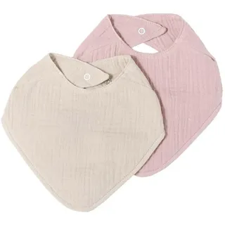 nordic coast company Lätzchen-Set, Altrosa, Textil, 27x3x22 cm, Spielzeug, Babyspielzeug, Schmusetücher