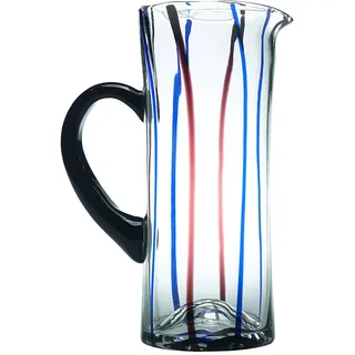 Zafferano Tirache - Glaskaraffe, handgefertigt aus massegefärbtem Glas, Höhe 244 mm, Fassungsvermögen 124 cl - Blau/Amethyst
