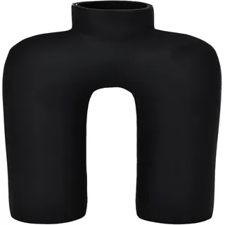 EGLO LIVING Metallvase Brower, minimalistische Deko Vase, Dekovase für Wohnzimmer, Blumenvase aus Metall in Schwarz, Tischdeko 22,5 cm