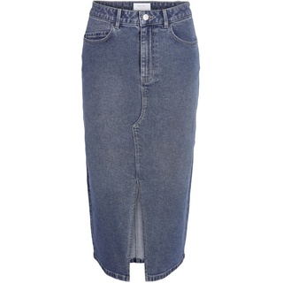 Noisy May Rock knielang - NMKath NW Slit Midi Skirt VI478BL NOOS - XS bis XL - für Damen - Größe L - blau - L