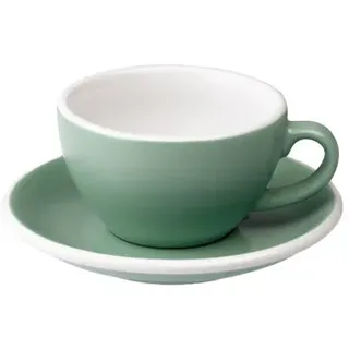 Cappuccino-Tasse mit Untertasse Loveramics Egg Mint, 200 ml