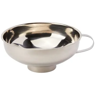BAUMALU - Edelstahl-Trichter für Marmelade, rostfreies Stahl, grau, Maße 14 x 16,5 x 13,5 cm, polierte Innenseite, korrosionsbeständig, praktisch und handlich, ideal zum Befüllen von Behältern
