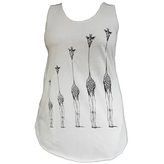 PANASIAM Crop-Top Simple Top Bangkok Print-Design weiß L