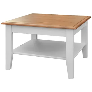 Xlmoebel Couchtisch Edler Beistelltisch aus Holz im Landhaus-Stil für das Wohnzimmer (Couchtisch), Hergestellt in Europa weiß