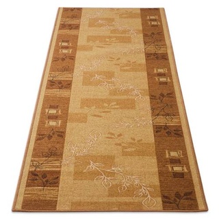 Karat Teppich-Läufer auf Maß gekettelt | Akzent beige | 67x100 cm