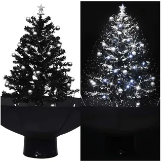 vidaXL Schneiender Weihnachtsbaum Schwarz 75 cm