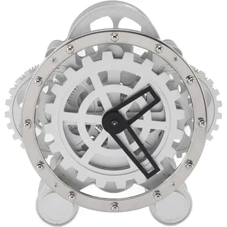 Retro Standuhr Tischuhr mit beweglichen Zahnrädern 27 cm Vintage