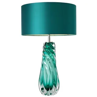 Casa Padrino Designer Tischleuchte Türkis 17 x 42 x H. 67 cm - Luxus Kollektion