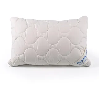Öko Planet Kinder Kissen 40x60 cm, schadstoffgeprüftes Schafwolle Kopfkissen für Babys und Kleinkinder, Füllung anpassbar, Bezug 100% Bio Baumwolle waschbar