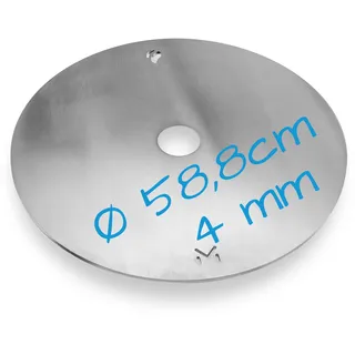 mocisa Grillplatte Feuerplatte Ø58,8 cm für Feuerschale | Fassgrill | Kugelgrill | Stahl Stärke 4 mm | hergestellt in Bayern | Plancha | Feuerring | Grillring | BBQ Ring | BBQ-Disc
