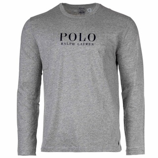 Polo Ralph Lauren T-Shirt Herren Longsleeve - CREW-SLEEP TOP, Schlafshirt grau L