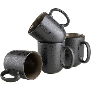 Mäser Kaffeebecher 0,465 l Schwarz/Grau 4 St.