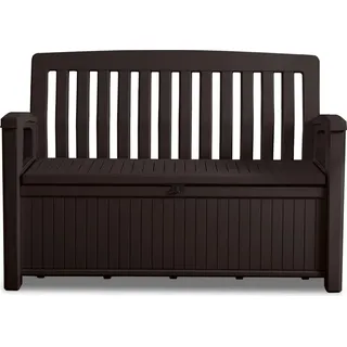 Tepro Patio Bank B132,7  x T63,5  x H89,5 cm mit 227 Liter-Aufbewahrungsfach, espressobraun - Braun