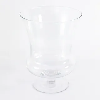 INNA-Glas Pokal Vase - Blumenvase CARA aus Glas, klar, 35cm, Ø 27cm