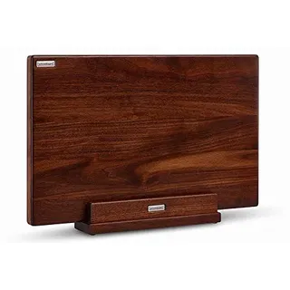 Schneidboard Nussbaum Inkl. Halter - Design Schneidebrett Aus Holz Mit Halter - Made in Germany - 45x29x3,8 cm