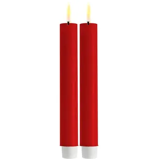 Deluxe Homeart Stabkerze 2 Stück 15 cm Rot