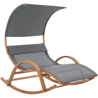 [en.casa] Schaukelliege Kasos 181x135x190cm Dunkelgrau