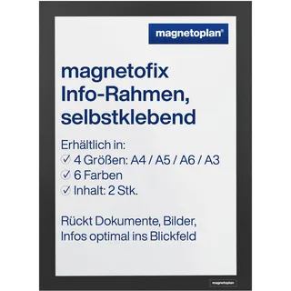 Magnetoplan Magnetrahmen selbstklebend Magnetofix schwarz A6 2 St.