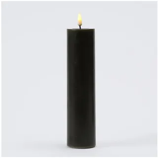 Deluxe Homeart LED-Kerze Mia Deluxe Echtwachs Wachsspiegel flackernd H: 20cm D: 5cm dunkelgrün (1-tlg) grün