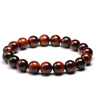 OTCPP Natursteinperlen, rotes Tigerauge-Armband, Strang, Perlen, Herren-Buddha-Armband, geeignet for Damen und Herren, handgefertigter Schmuck (Color : 22cm 8.6inch, Size : Beads 10mm)