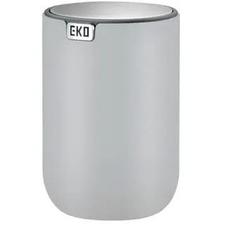 Tischabfalleimer EKO Fandy 2 grau 1,5 L hochwertiger, kleiner Mülleimer mit Schwingdeckel