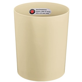Sicherheits-Papierkorb 13 Liter beige, OTTO Office, 25x30x25 cm