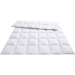 Balette Daunenbettdecke + Kopfkissen "140 Jahre Balette, in 5 Wärmeklassen, Made in Germany, Downpass", weiß, B/L: 155cm x 220cm Anzahl Teile 1, B/L: 80cm x 80cm Anzahl Teile 1, Bezug: Baumwolle Füllung: Entendaune/-feder, normal, Bettdecken Bezug: 100% 