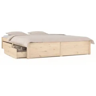 vidaXL Bett 200 x 200 cm Braun