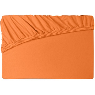 schlafgut Lagerräumung - Sonderpreis - Spannbettlaken - Aloe Vera, Betttuch ca. 60-70 x 120-140 cm, orange