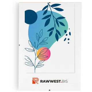 RAWWEST.BIS Rahmenloser 28x35 cm Bilderrahmen Bildhalter Cliprahmen Fotorahmen Kunstglas Plexi gut für Wohnzimmer, Esszimmer, Küche,Fotos Poster viele Größen Rechteckig mit Clips gut.