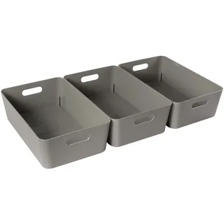 Unterbett Organizer Set 12cm hoch taupe passend für Bettkasten 40x75cm Bett