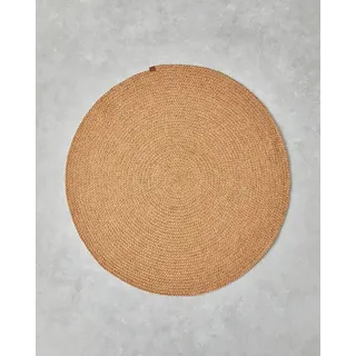 English Home Teppich Juliet runder Jute-Teppich, Natur, Rund, Rundes Jute-Kilim in Naturfarbe, Ø 90 cm braun Ø 90 cm