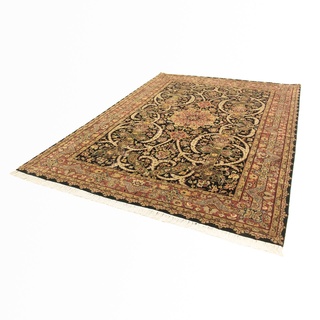 Wollteppich MORGENLAND "Hochflor Teppich Sarai" Teppiche Gr. B/L: 170 cm x 270 cm, 10 mm, 4,59 m2, 1 St., braun Orientalische Muster