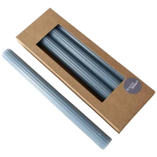 Boltze Stabkerze Classic 4er, 24 cm, Ø 2,3 cm, Blau