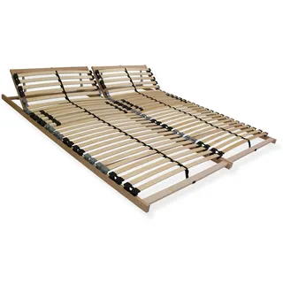 Sleepneo Stabiler Lattenrost 160x200, Lattenrahmen Buche, 28 Latten, 7 Komfortzonen, Federholzrahmen Made in Germany, Lattenrost Kopfteil verstellbar, Lattenrahmen Traglast bis 150Kg