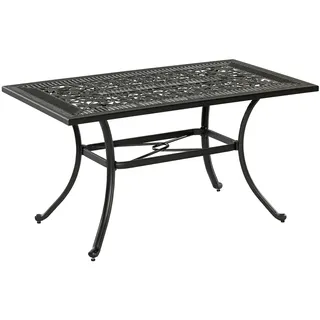 Merxx Gartentisch 140 x 80 x 73 cm Schwarz/Grau