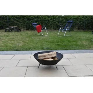 Köhko Feuerschale Feuerschale "Marbela-XL" aus Stahl mit 3 Füße schwarz Ø 50 cm x 50 cm x 50 cm x 24 cm