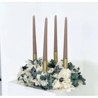 LYKKE & You Adventskranz Adventskranz Trockenblumen "Eukalyptus Hortensien Mix"