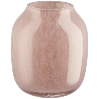 Vase , rosa/pink , Glas  , Maße (cm): H: 11,5  Ø: 10