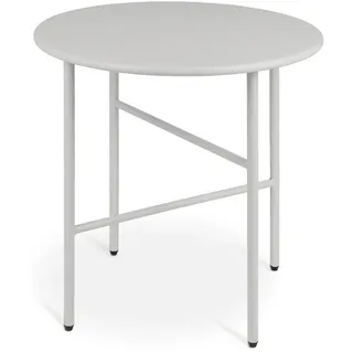 bomoe Beistelltisch Ø 44/46 cm Hellgrau Metall,