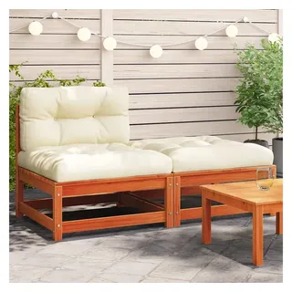 vidaXL Gartensofa Loungesofa beige