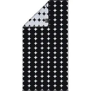 CAWÖ Black&White Bubbles Handtuch 50 x 100 cm schwarz/weiß