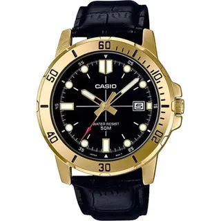 Casio MTP-VD01GL-1E Herren Armbanduhr Leder 40 mm