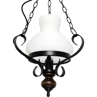 Licht-Erlebnisse Petronel 0-flg. 40 cm rund Holz Glas Metall