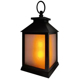 Trendline LED Laterne Glas, Kunststoff 10,5 x 10,5 x 21 cm kabellos schwarz